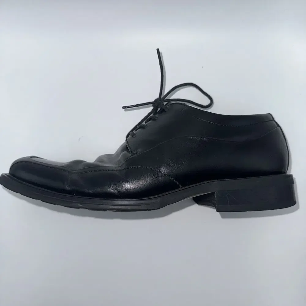 Florsheim Black Leather Oxford Dress Shoes Mens Size 8 Square Toe Lace Up